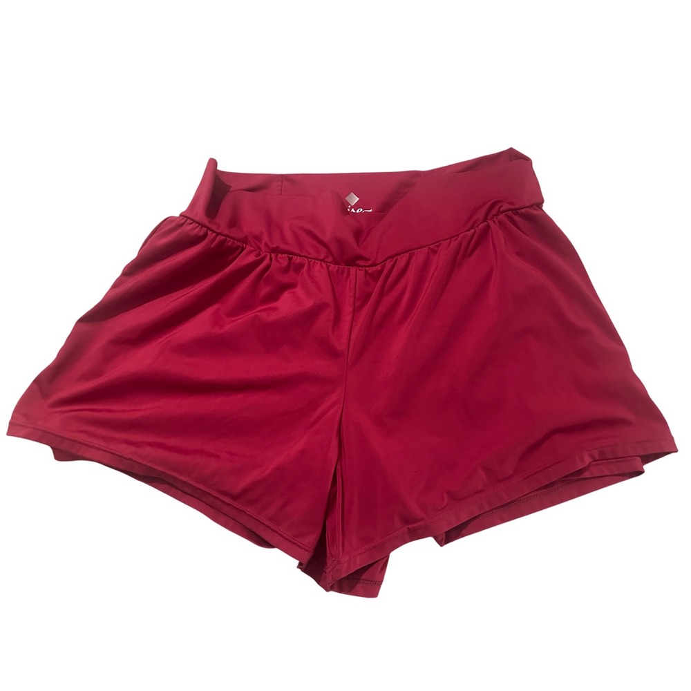 LuLaRoe Rise Magenta Pink Athletic Shorts High Waist Back Pocket Small
